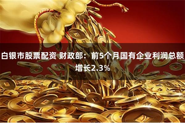 白银市股票配资 财政部：前5个月国有企业利润总额增长2.3%