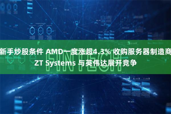 新手炒股条件 AMD一度涨超4.3% 收购服务器制造商ZT Systems 与英伟达展开竞争